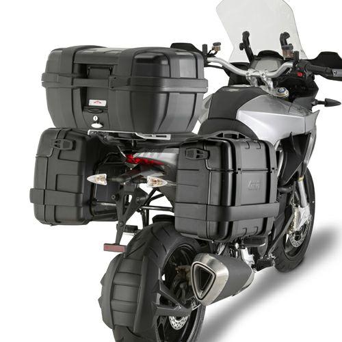 ジビ(GIVI) MONOKEY TREKKER ブラックアルミ蓋ケース TRK46B左右2個 