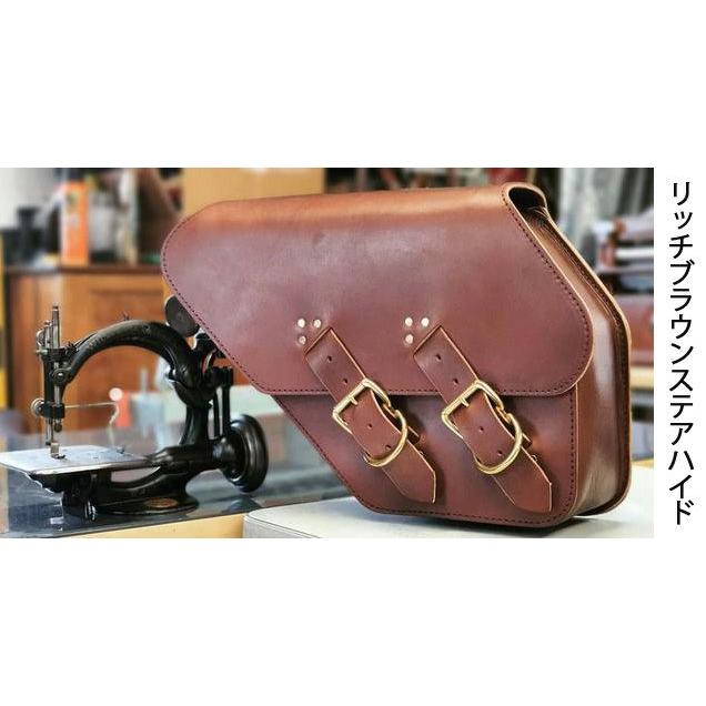 トライアンフ ボンネビルT100/T120 サイドカバーバック 本革 BAD&G