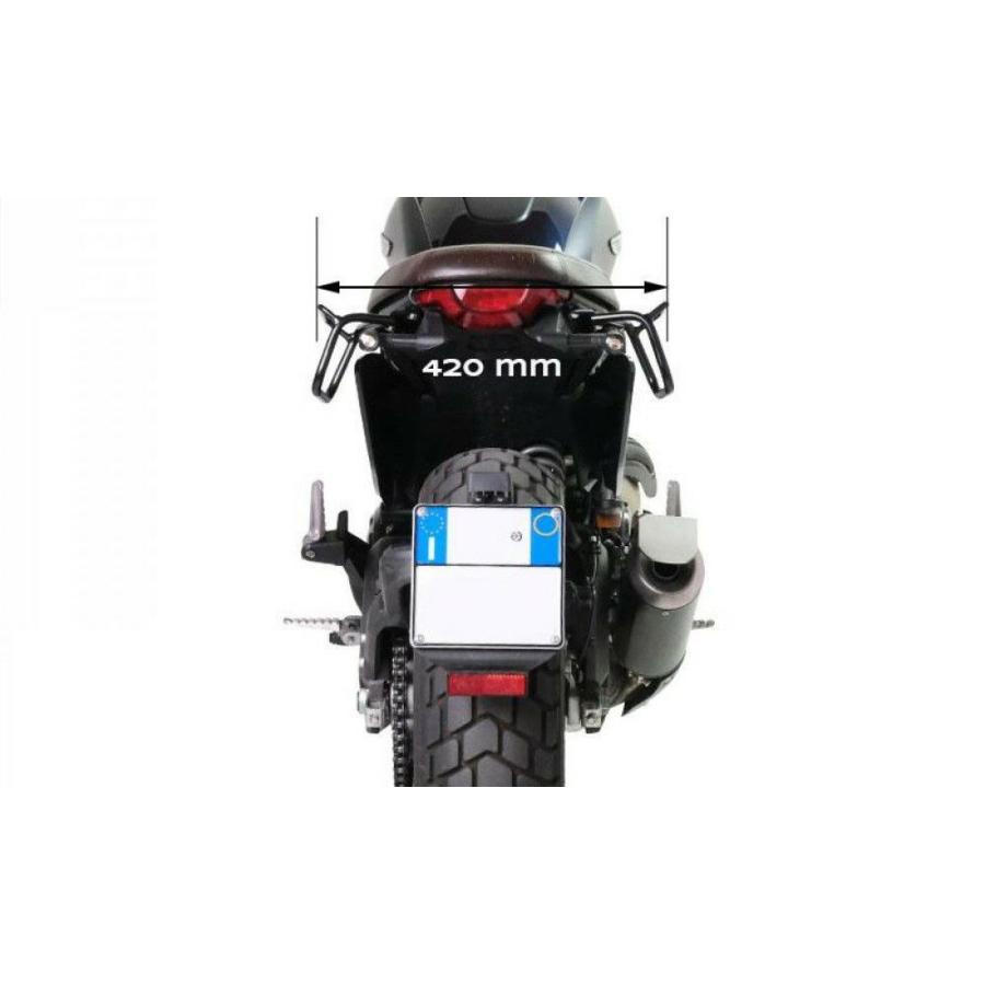 ドゥカティスクランブラーサイドバッグ専用ステー (2種類) DUCATI スクランブラー 2023〜 サイドバッグフレーム 左側 ブラック