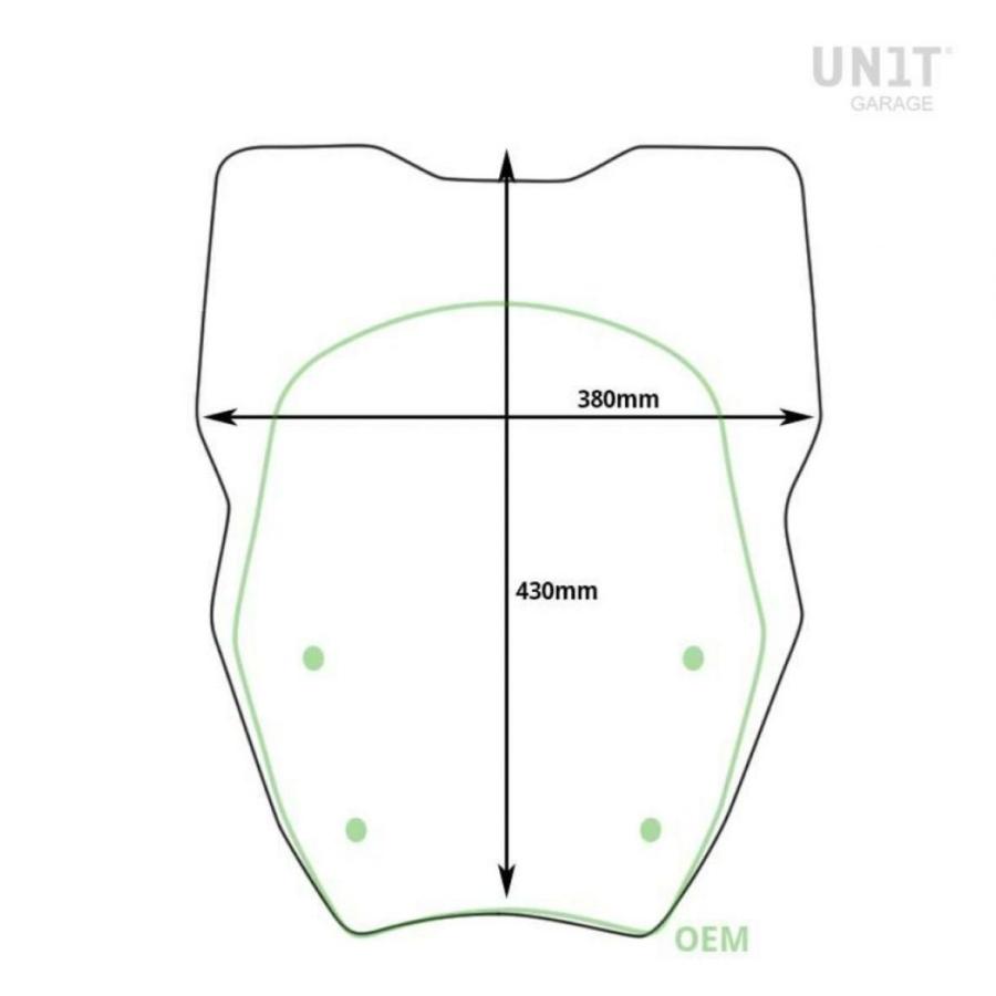 BMW R1300GS ウインドシールド XL クリア （レーダー対応）Windshield XL with Radar UNIT GARAGE_3