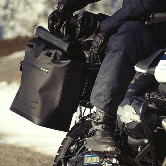 BMW RnineT サイドバッグ TPU製 35L-45L バックプレート付き + サブ 
