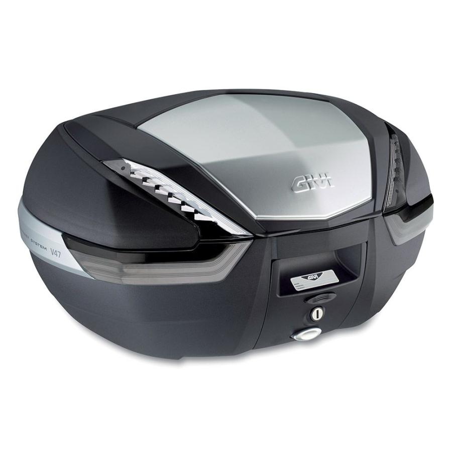 GIVI モノキートップケースV47 カーボン 美品ベース無し ジビ(GIVI) MONOKEY トップケース V47 アルミ+スモークリフレクター