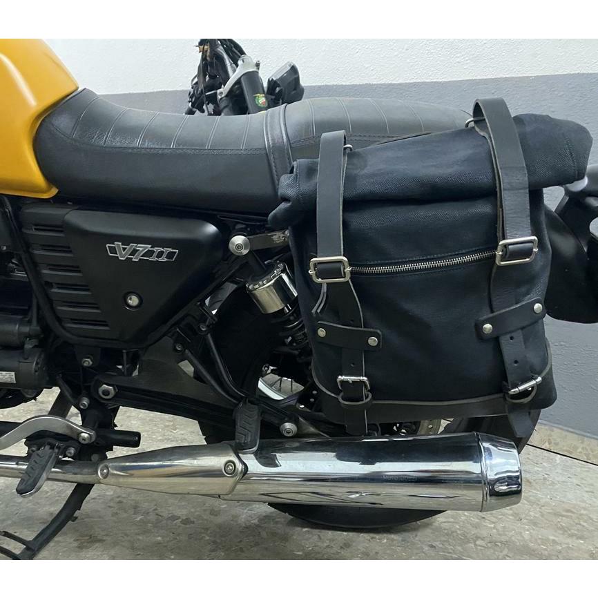 モトグッチ V7 II サドルバッグ ステー サテンブラック 左右セット La 