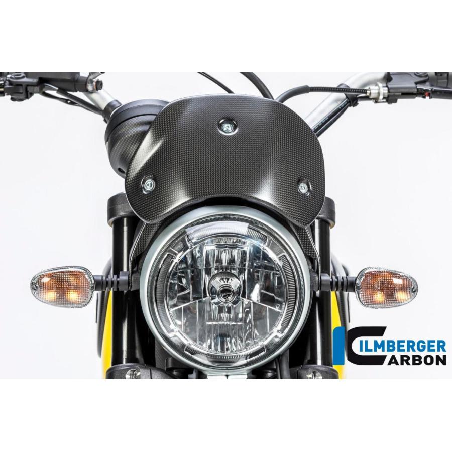 カーボン ウィンドシールド マット DUCATI スクランブラー(Scrambler