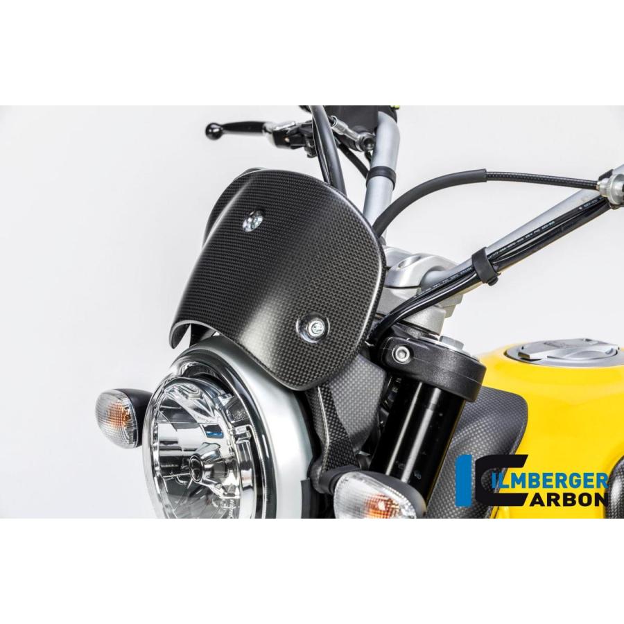 カーボン ウィンドシールド マット DUCATI スクランブラー(Scrambler