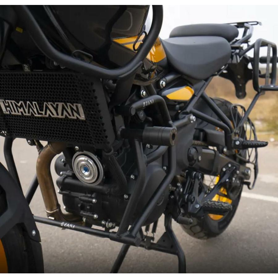 ロイヤルエンフィールド ヒマラヤ 450 クラッシュガード タイプ 1 スライダー付 ブラック ZANA Motorcycles_1