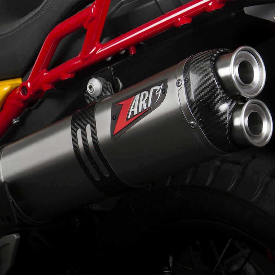 V85TT 19- スリップオンマフラー レーシング仕様 チタン サテン ZARD