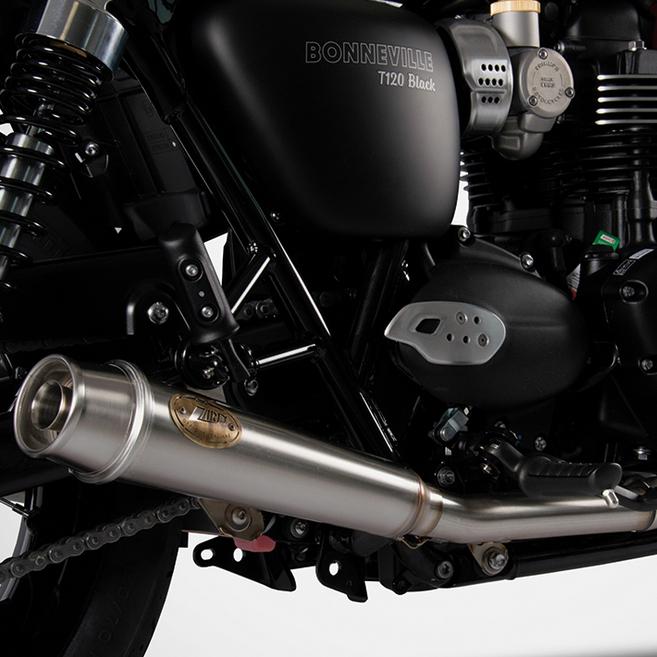 ボンネビル T100/T120 (2021-2023) スリップオンマフラー Eマーク付き