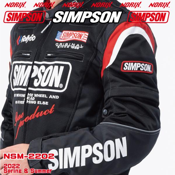 SIMPSON【NSM-2202】2022SS春夏モデル 2Wシンプソンメッシュジャケット プロテクター肩,肘,胸,背,標準装備 脱着式防風インナー 脱着可能式スリーブ NORIX|motopartsjapan|14