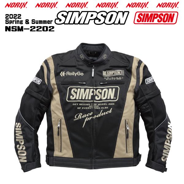 セール品 シンプソンジャケット 春夏モデル NSM-2202  SIMPSON  2022SS  2Wメッシュジャケット　プロテクター肩,肘,胸,背,標準装備　脱着式防風インナー  NORIX｜motopartsjapan｜03