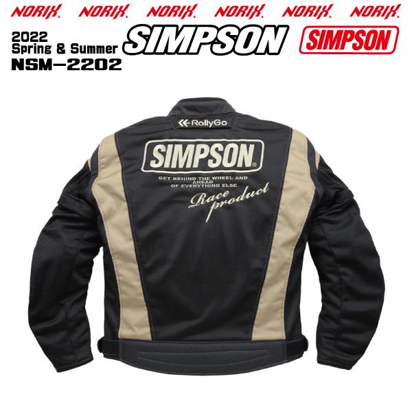 セール品 シンプソンジャケット 春夏モデル NSM-2202  SIMPSON  2022SS  2Wメッシュジャケット　プロテクター肩,肘,胸,背,標準装備　脱着式防風インナー  NORIX｜motopartsjapan｜04