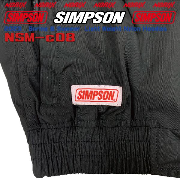 セール品  シンプソンジャケット 春夏モデル NSM-C08  Simpson  2023SSライダーズ ライトウェイトナイロンフーディーRiderLight Weight Nylon Spring&Summer｜motopartsjapan｜15