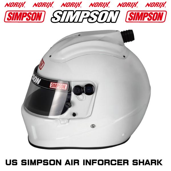 T*y様 SIMSON NORIX ジェットヘルメット ホワイト ENFORCE SIMPSON（シンプソン） 新品アウトレット エアインフォーサーシャーク