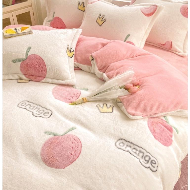 BS31冬用フランネル寝具 ワイドダブル ベッド用品4点セット ボックスシーツ_3
