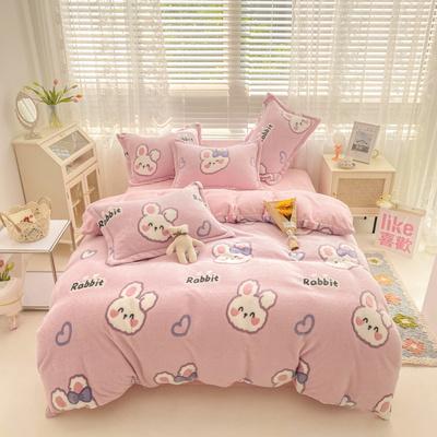 BS31冬用フランネル寝具 ワイドダブル ベッド用品4点セット ボックスシーツ