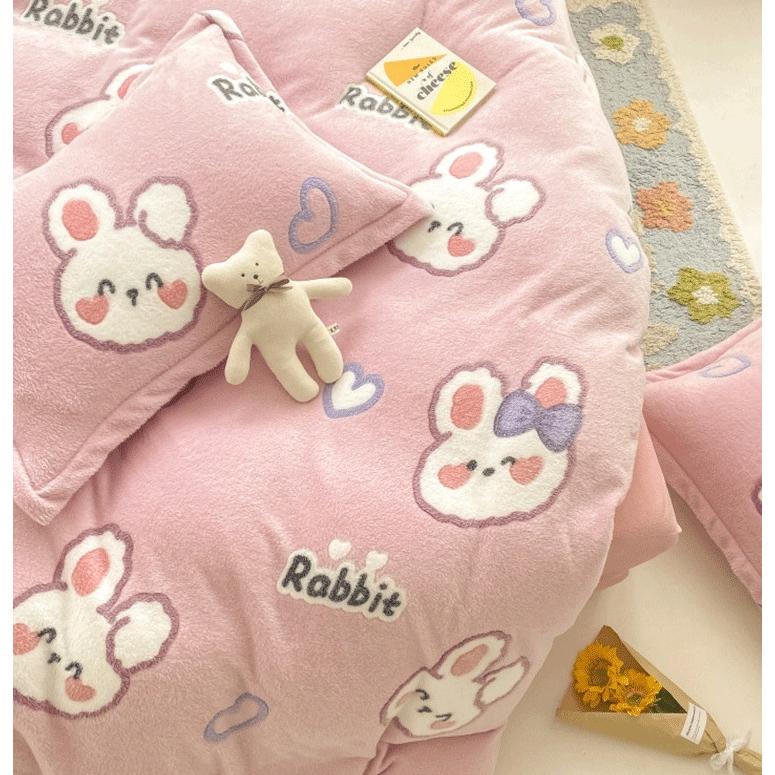 BS31冬用フランネル寝具 ワイドダブル ベッド用品4点セット ボックスシーツ_4