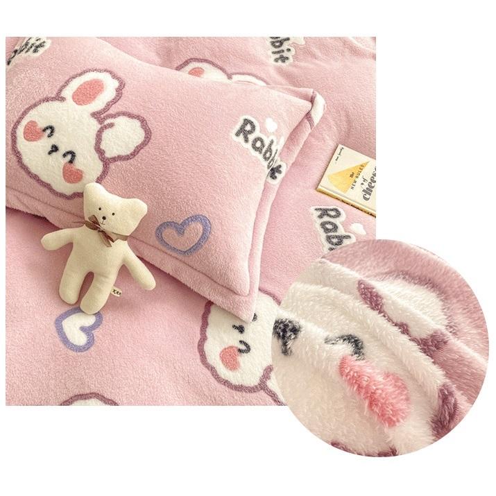 BS31冬用フランネル寝具 ワイドダブル ベッド用品4点セット ボックスシーツ_5