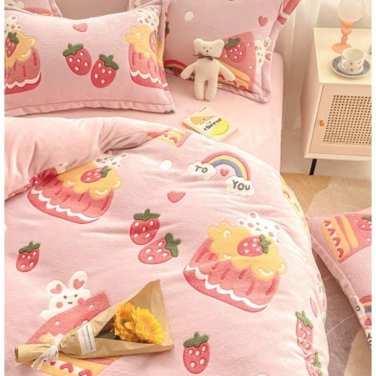 BS31冬用フランネル寝具 ワイドダブル ベッド用品4点セット ボックスシーツ_3