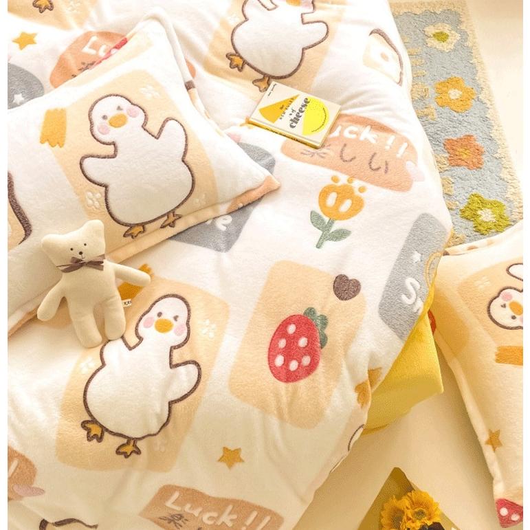 BS31冬用フランネル寝具 ワイドダブル ベッド用品4点セット ボックスシーツ_1