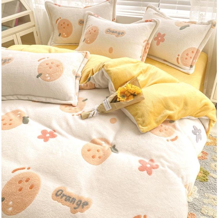 BS31冬用フランネル寝具 ワイドダブル ベッド用品4点セット ボックスシーツ_2
