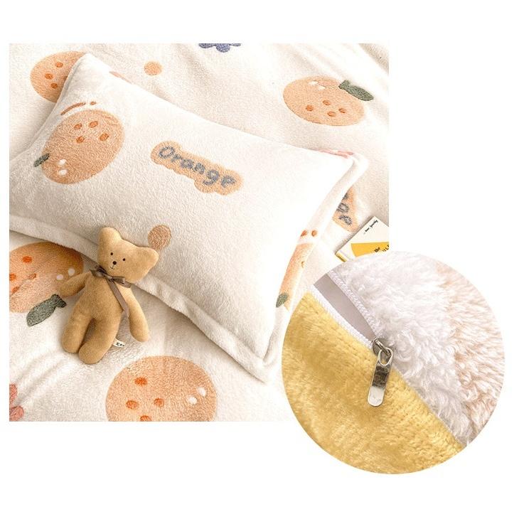 BS31冬用フランネル寝具 ワイドダブル ベッド用品4点セット ボックスシーツ_4