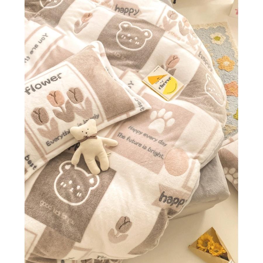 BS31冬用フランネル寝具 ワイドダブル ベッド用品4点セット ボックスシーツ_4