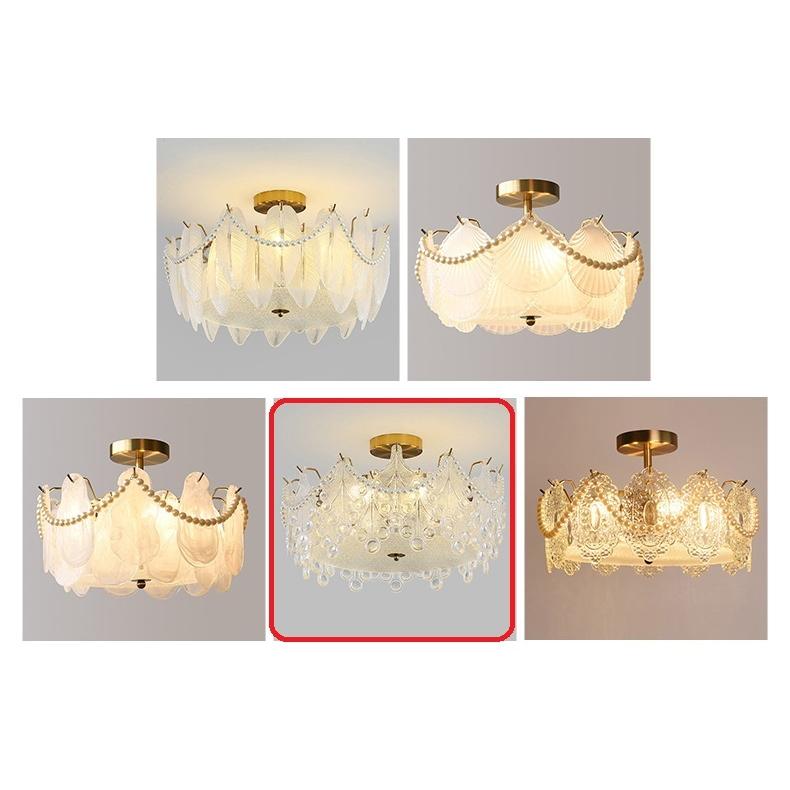 動作確認 L14-4ガラス.ペンダントライト．洋風照明　シャンデリア　北欧デザイン シーリングライト不可 天井照明 8灯 姫系、フェミニン 【2478300052】(88704円)