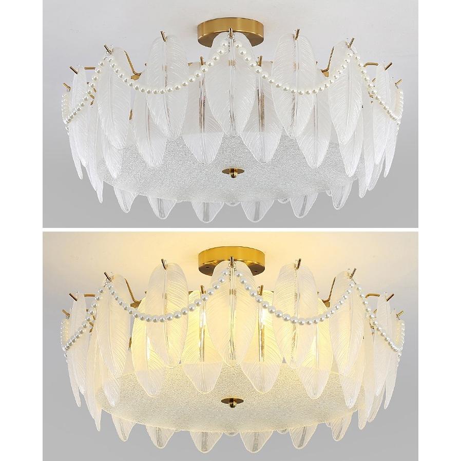 【〜6/6まで出品】 L14-1ガラス.ペンダントライト．洋風照明　シャンデリア　北欧デザイン シーリングライト不可 天井照明 6灯 姫系、フェミニン 【2427282567】(86878円)