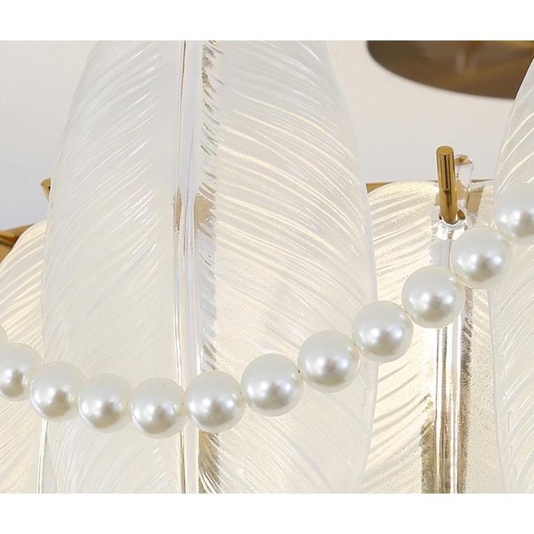 【〜6/6まで出品】 L14-1ガラス.ペンダントライト．洋風照明　シャンデリア　北欧デザイン シーリングライト不可 天井照明 6灯 姫系、フェミニン 【2427282567】(86878円)