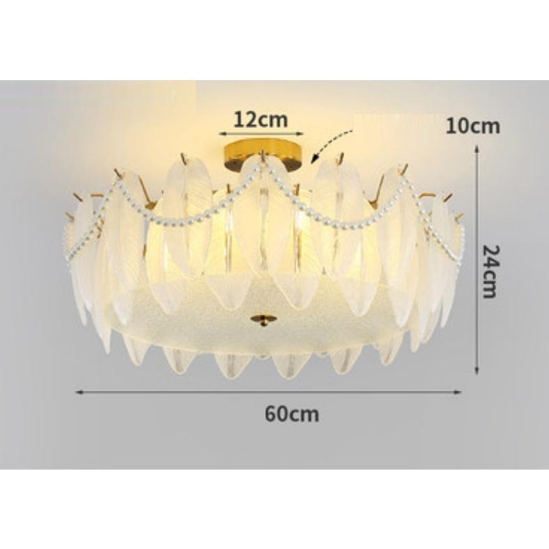 【〜6/6まで出品】 L14-1ガラス.ペンダントライト．洋風照明　シャンデリア　北欧デザイン シーリングライト不可 天井照明 6灯 姫系、フェミニン 【2427282567】(86878円)