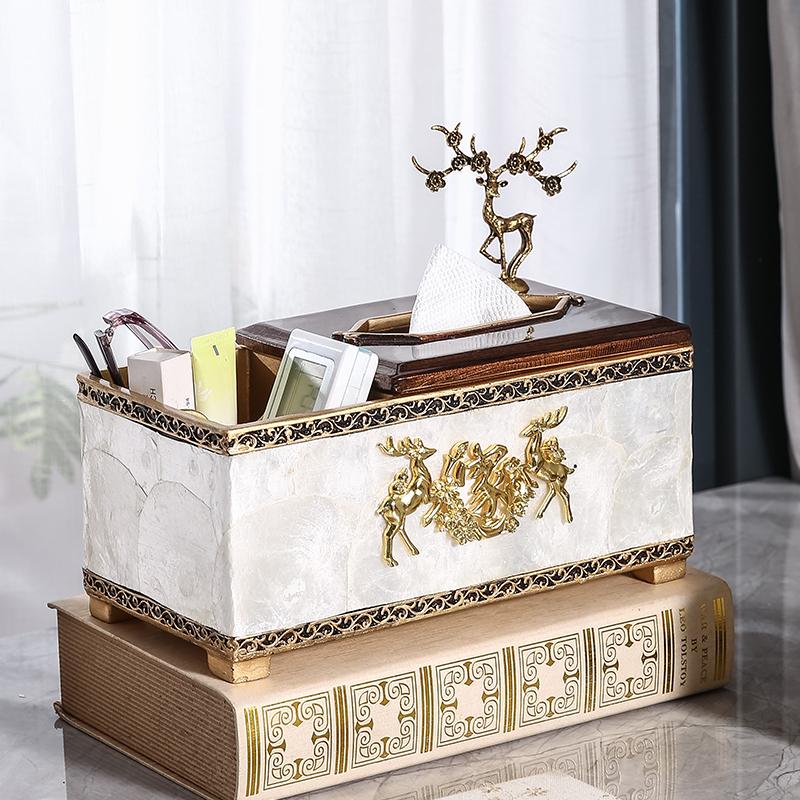 TI45高級感のある ．ティッシュケース 小物入れ　収納付き