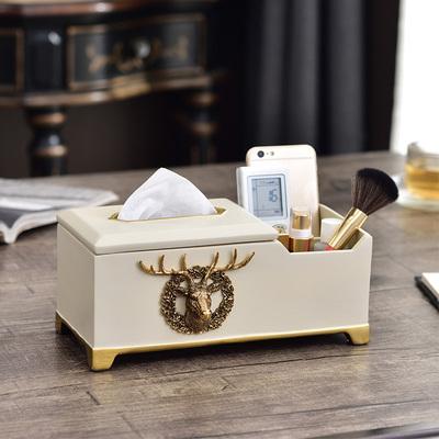 TI68-1高級感のある ．ティッシュケース 小物入れ　収納付き