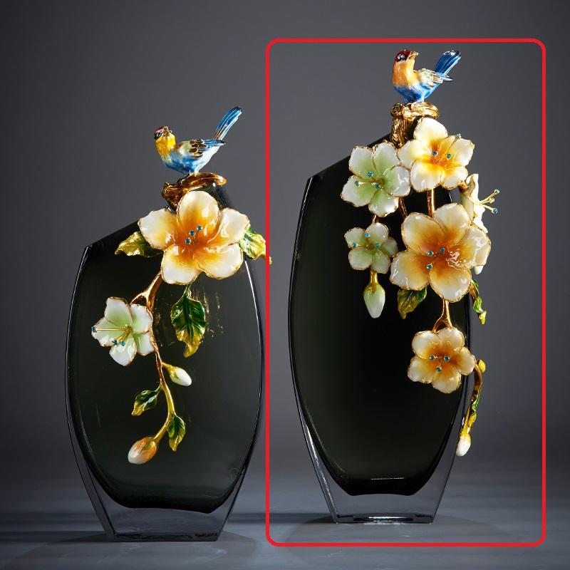 VA1-1花瓶 かびん 花器 花入れフラワーベース インテリア 雑貨 花柄 琺瑯_2