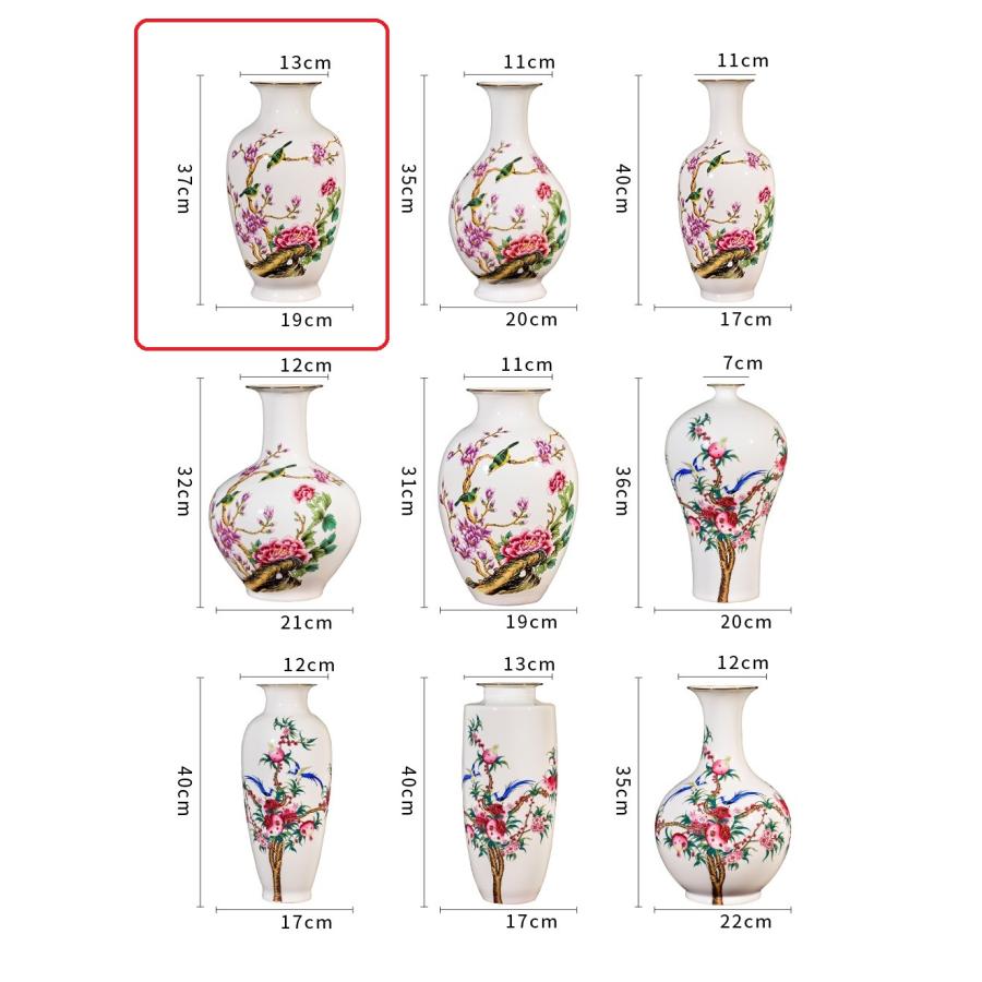 VA77-1花瓶 かびん 花器 花入れフラワーベース インテリア 雑貨 花柄 陶器_4