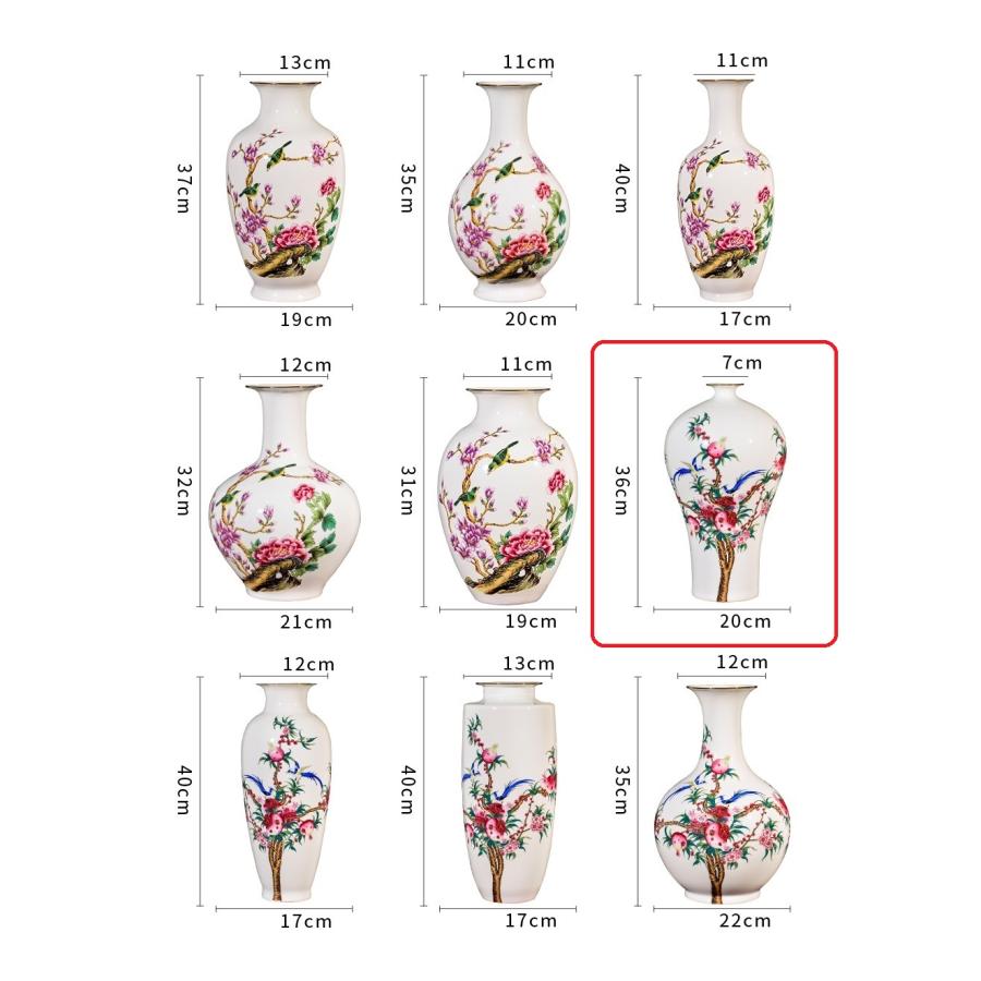 VA77-8花瓶 かびん 花器 花入れフラワーベース インテリア 雑貨 花柄 陶器_2
