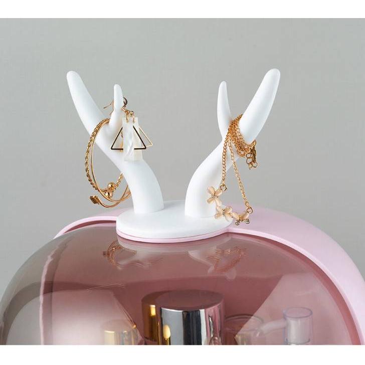 A28717 M8-2メイクボックス コスメボックス 化粧品収納ケース 小物収納ボックス.ピンク cm ：30 ご了承ください コスメ