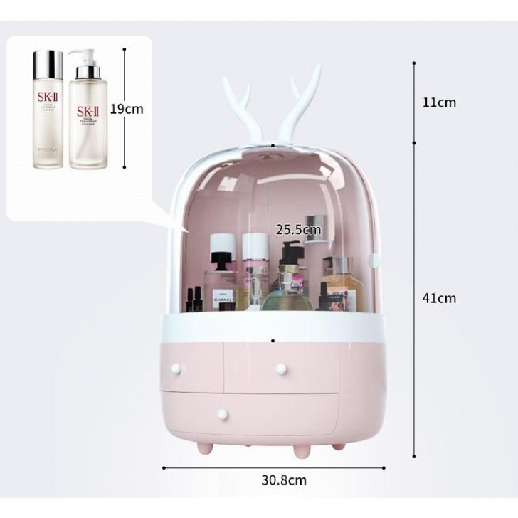 A28717 M8-2メイクボックス コスメボックス 化粧品収納ケース 小物収納ボックス.ピンク cm ：30 ご了承ください コスメ