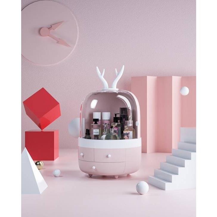 A28717 M8-2メイクボックス コスメボックス 化粧品収納ケース 小物収納ボックス.ピンク cm ：30 ご了承ください コスメ