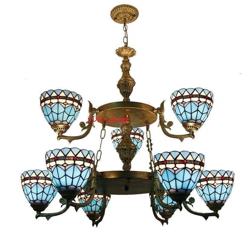 A28946 ステンドグラス ペンダントライト豪華天井照明ステンドグラス