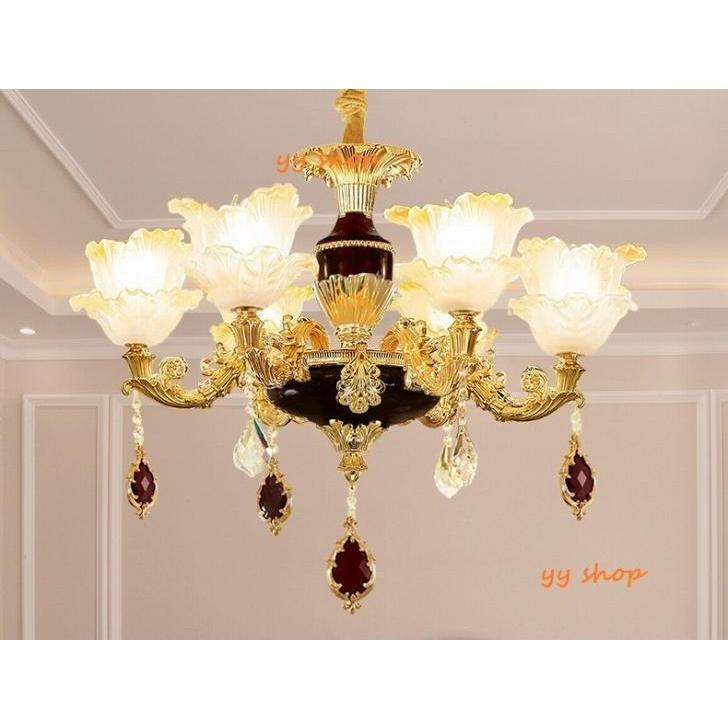 A27193 0720L57-1ペンダントライト．洋風照明　シャンデリア　北欧デザイン シーリングライト不可 天井照明.水晶6灯.