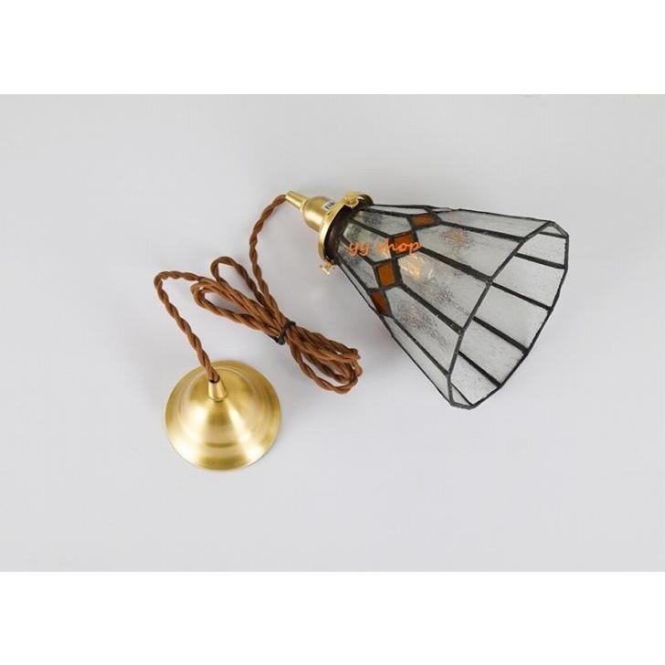 A01200 0820L3-3ステンドグラス．ペンダントライト豪華天井照明ステンドグラスランプ ガラス工芸品.銅 1灯_5