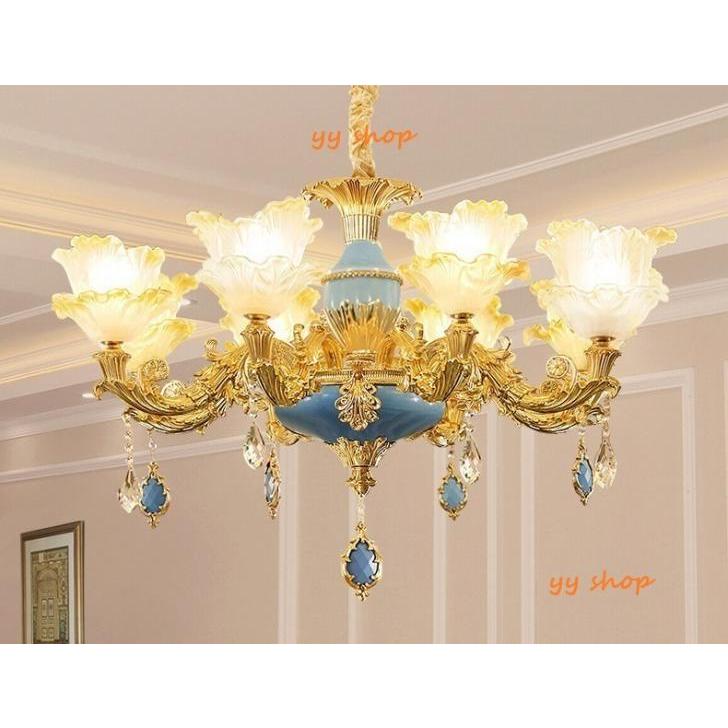 A27195 0720L57-2ペンダントライト．洋風照明　シャンデリア　北欧デザイン シーリングライト不可 天井照明.水晶8灯