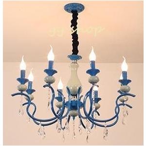 A27359 0720L61-8ペンダントライト．洋風照明　シャンデリア　北欧デザイン シーリングライト不可 天井照明.水晶.陶器8灯.