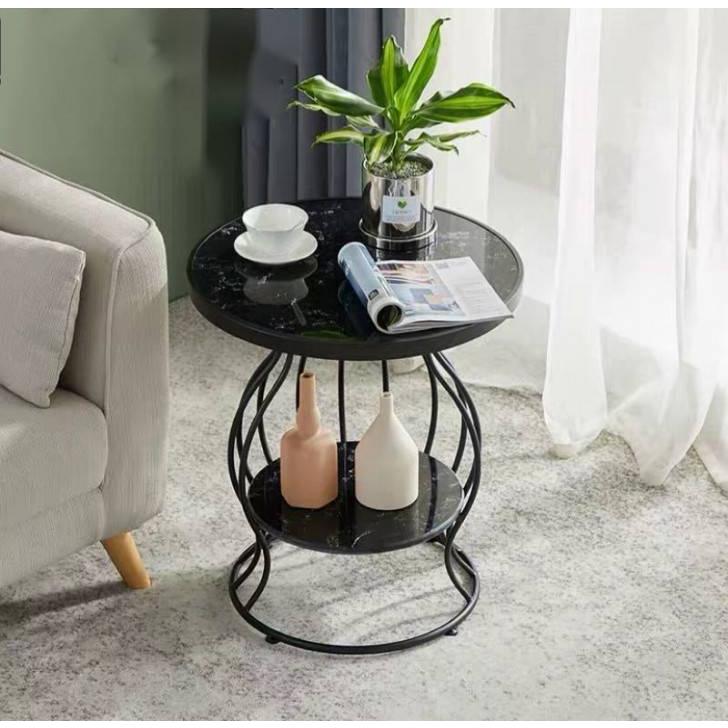 A08005 高級人造大理石ローテーブル ．ダイニングテーブル ミニテーブル センターテーブル 幅50cm 花台 植木鉢置き