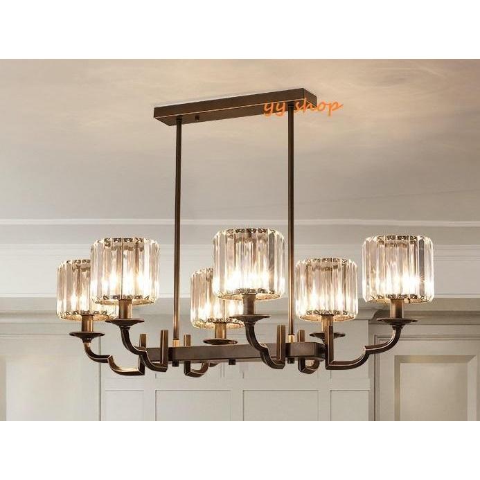 A06138 0820L8-6ペンダントライト．洋風照明　シャンデリア　北欧デザイン シーリングライト不可 天井照明.水晶 6灯