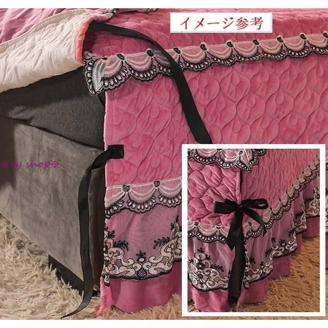 A07117 1120BS15-3新品 高級ワイドダブル ベッド用品4点セット 寝具 ボックスシーツ　枕カバー掛け布団カバー ベッドカバー_2