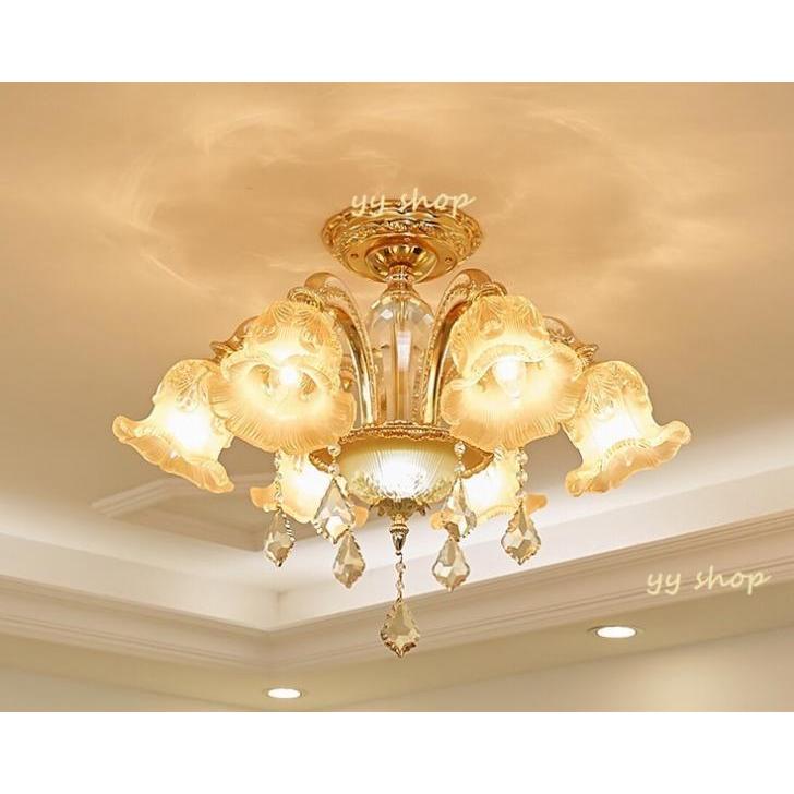 A27191 0720L56-3ペンダントライト．洋風照明　シャンデリア　北欧デザイン シーリングライト不可 天井照明.水晶6灯