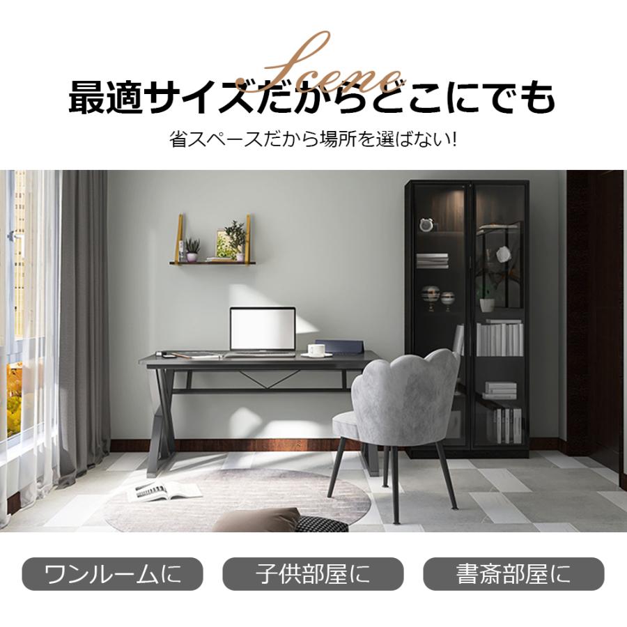 パソコンデスク pcデスク ゲーミングデスク 省スペース デスク収納付き