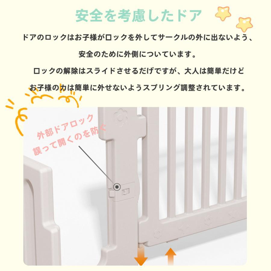 ベビーサークル ベビーゲート 180*200cm 折りたたみ 滑り止め付 簡単