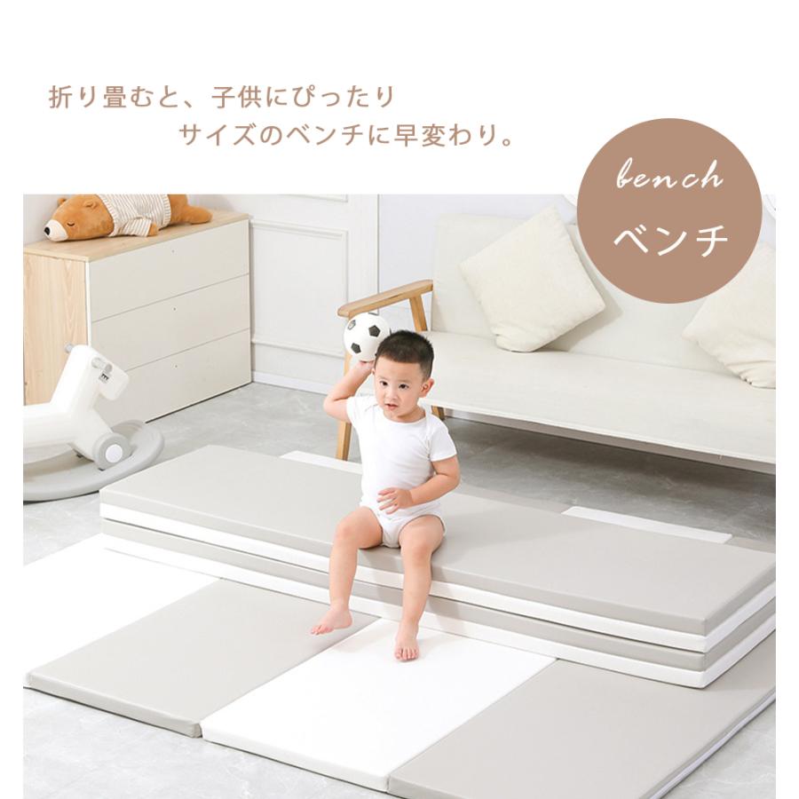 プレイマット 折りたたみ ベビー 厚手 防水 赤ちゃん 防音 床暖房対応